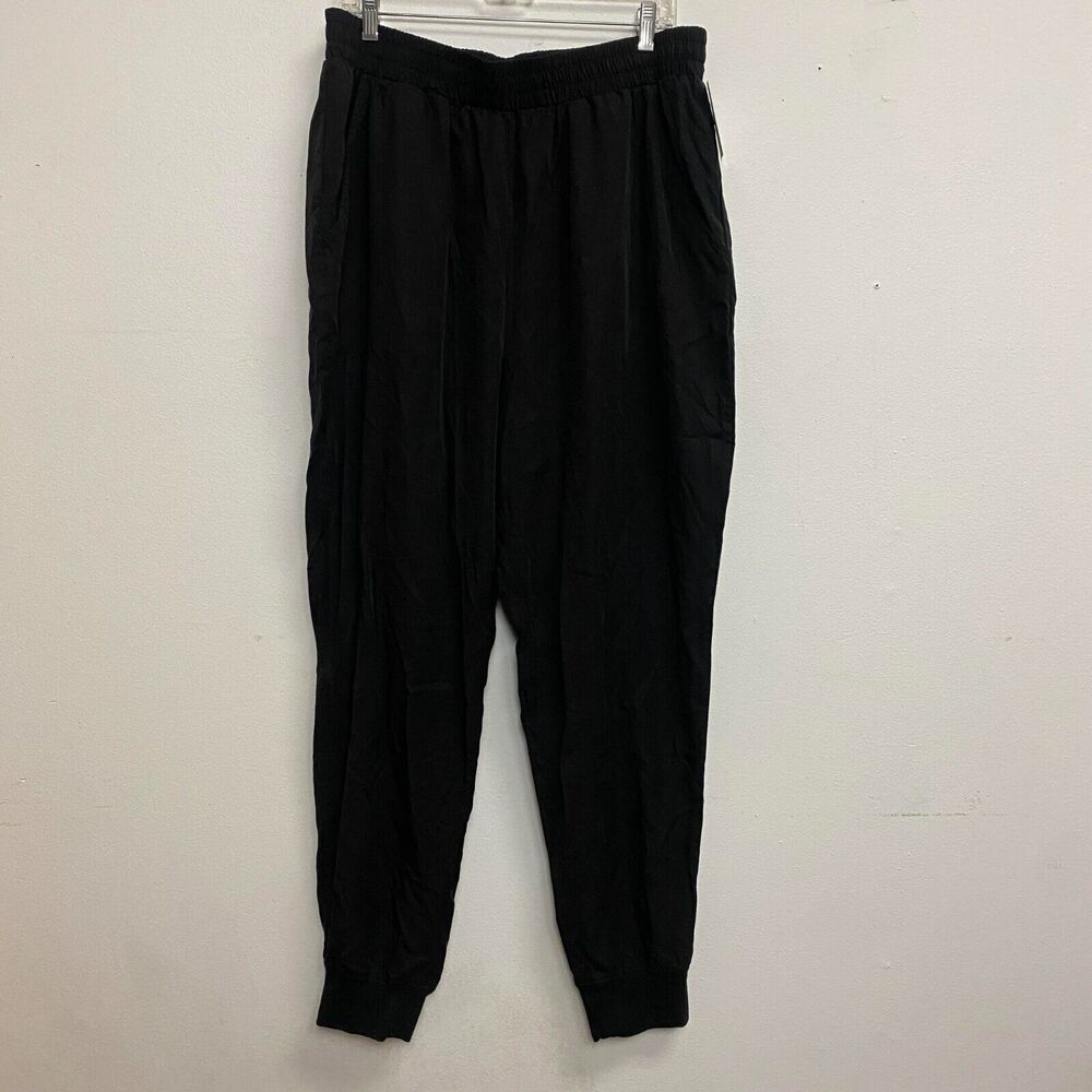 OPHELIA ROE Black Elastic Waist Jogger Pant Women's Plus Size 1X NWT